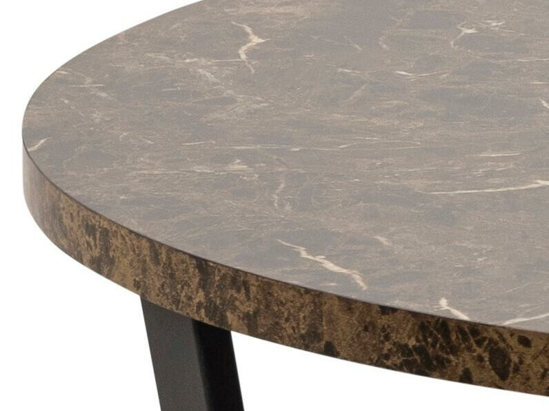 Asztal Norsica 309 (Barna márvány + Fekete)