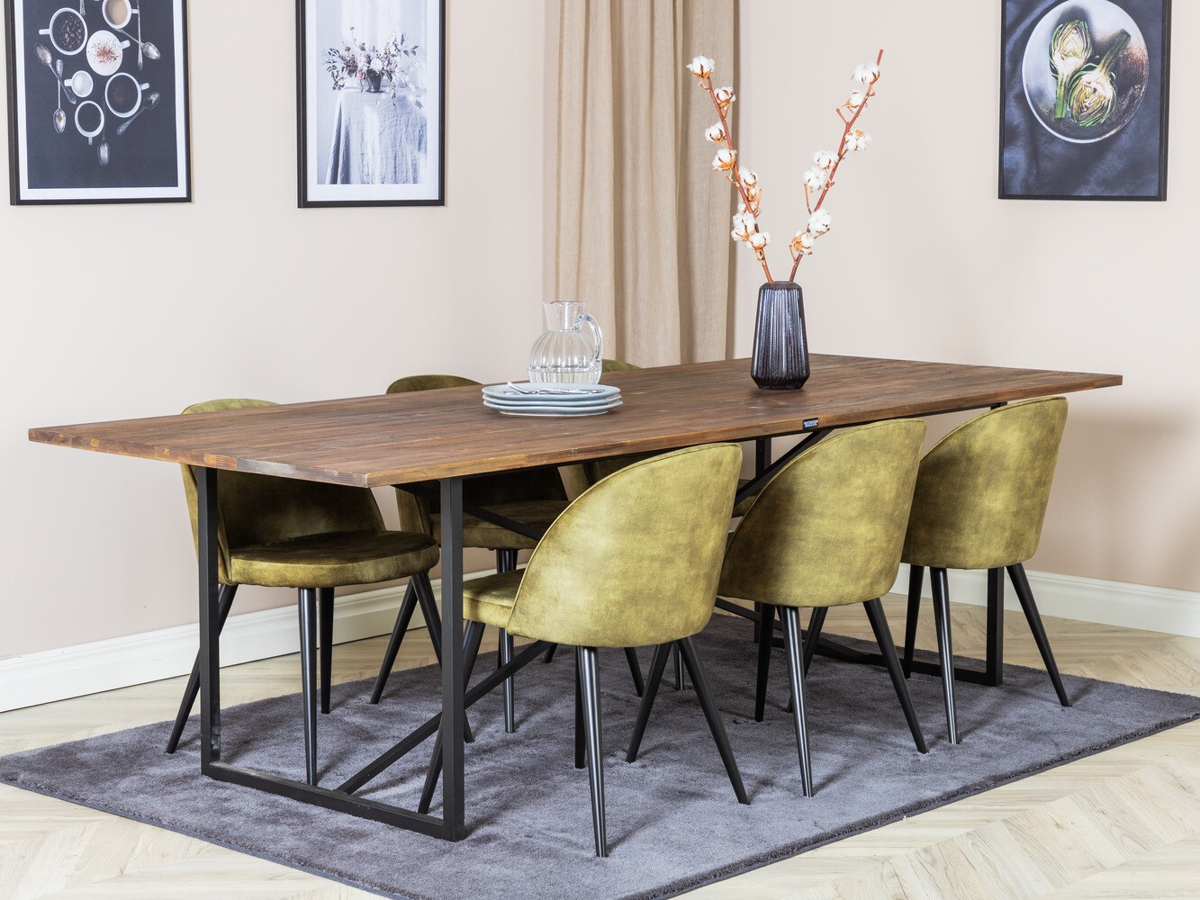 Étkezőgarnitúra Dallas 1598 (Poros zöld)