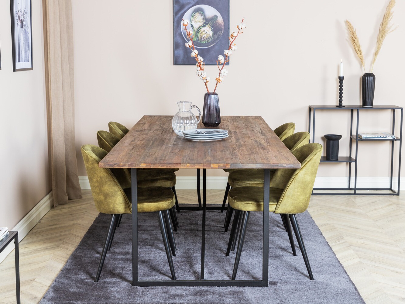 Étkezőgarnitúra Dallas 1598 (Poros zöld)