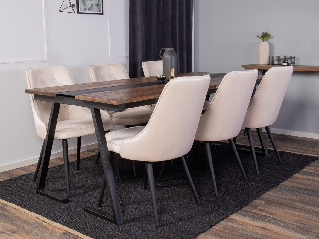 Étkezőgarnitúra Dallas 1934 (Fekete + Bézs)