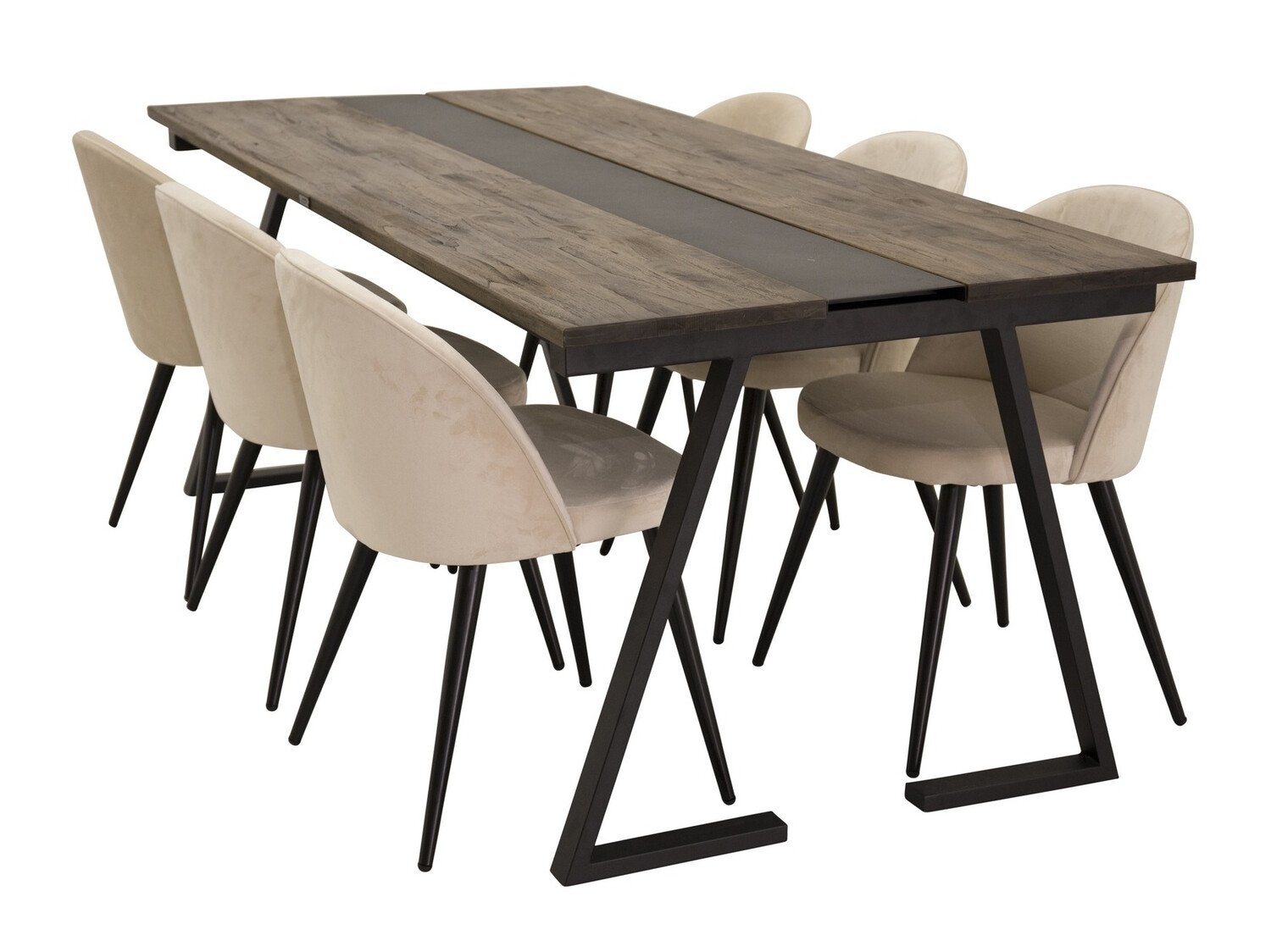 Étkezőgarnitúra Dallas 1944 (Krém + Fekete)