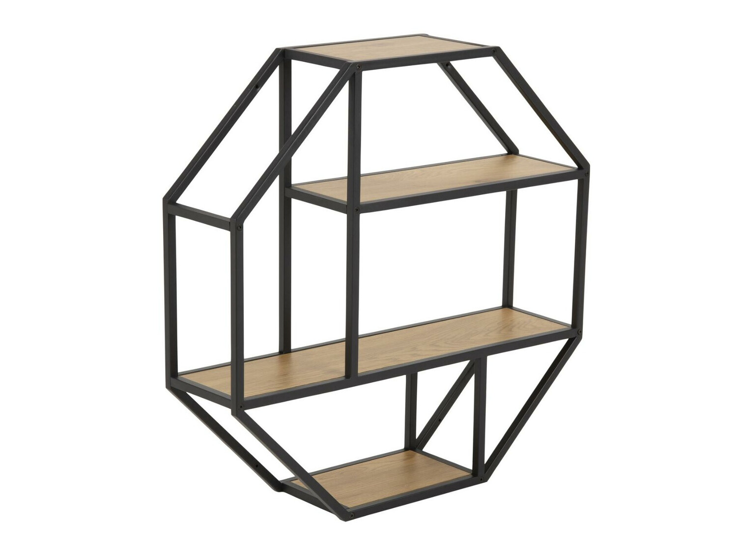 Fali polc Norsica Sevferi 144 (Vad tölgy + Fekete)