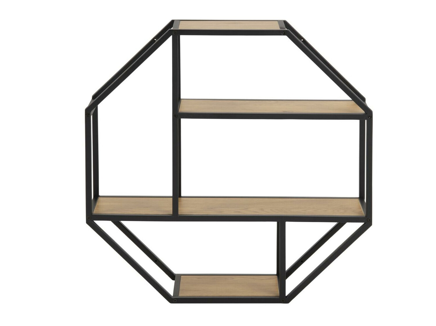 Fali polc Norsica Sevferi 144 (Vad tölgy + Fekete)