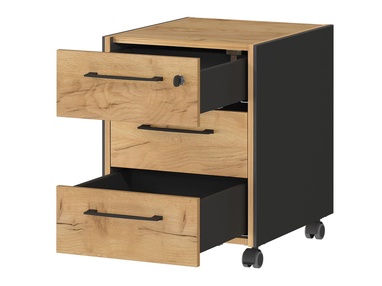 Görgős konténer Fivcalu 100 (Navarra tölgy + Grafit)