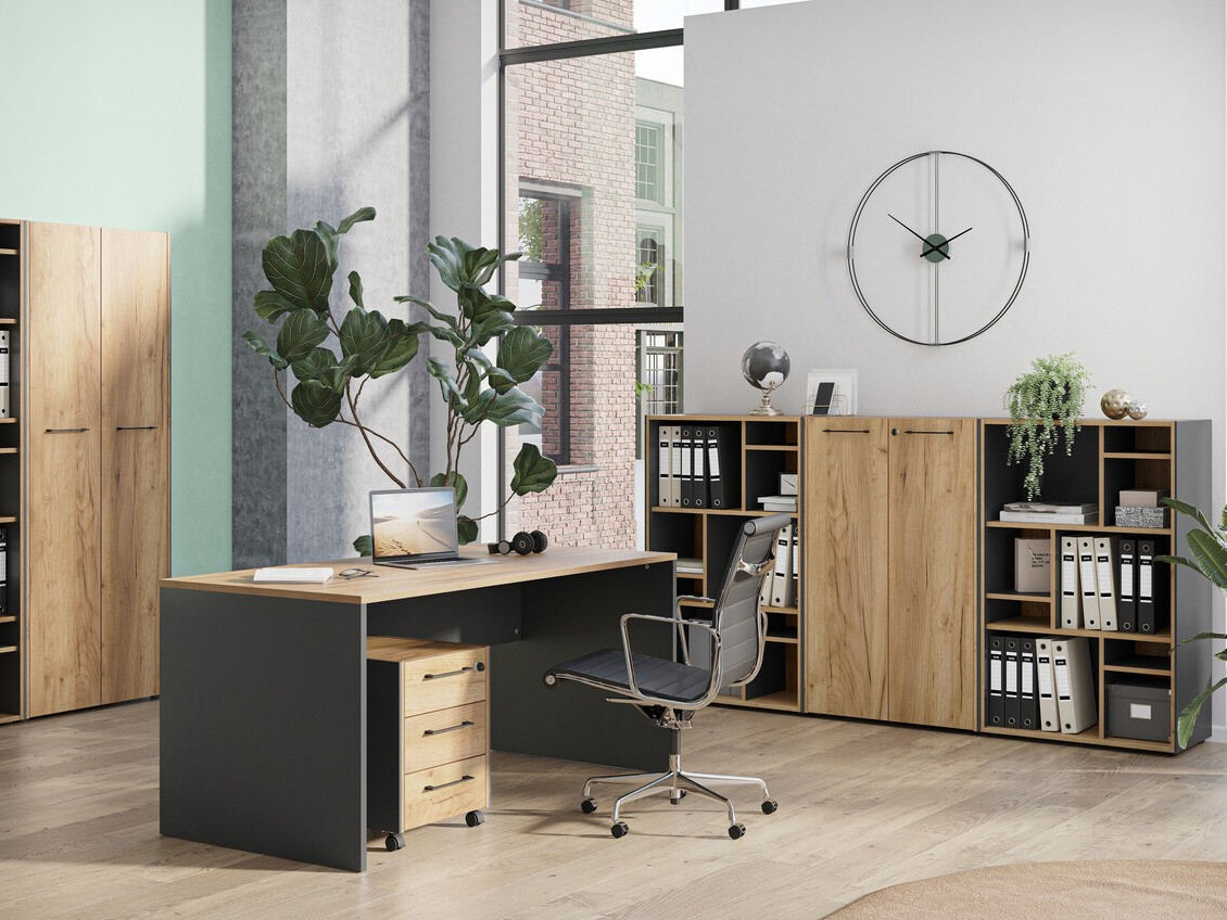 Görgős konténer Fivcalu 100 (Navarra tölgy + Grafit)