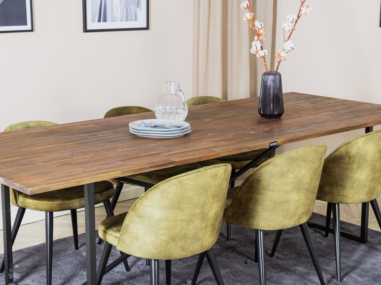 Étkezőgarnitúra Dallas 1598 (Poros zöld)