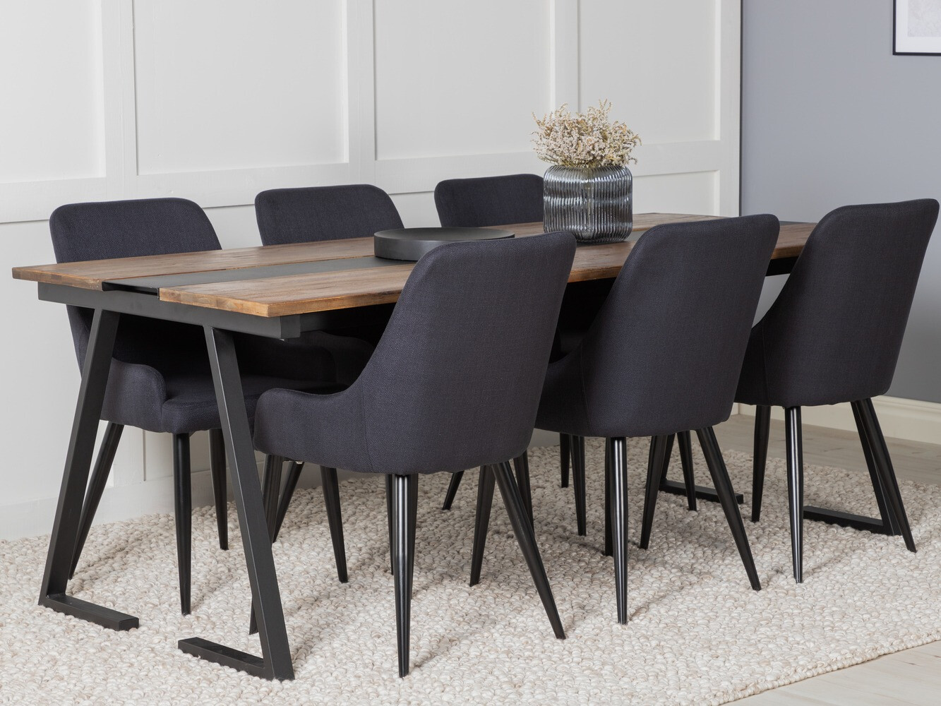 Étkezőgarnitúra Dallas 1948 (Fekete + Kék)