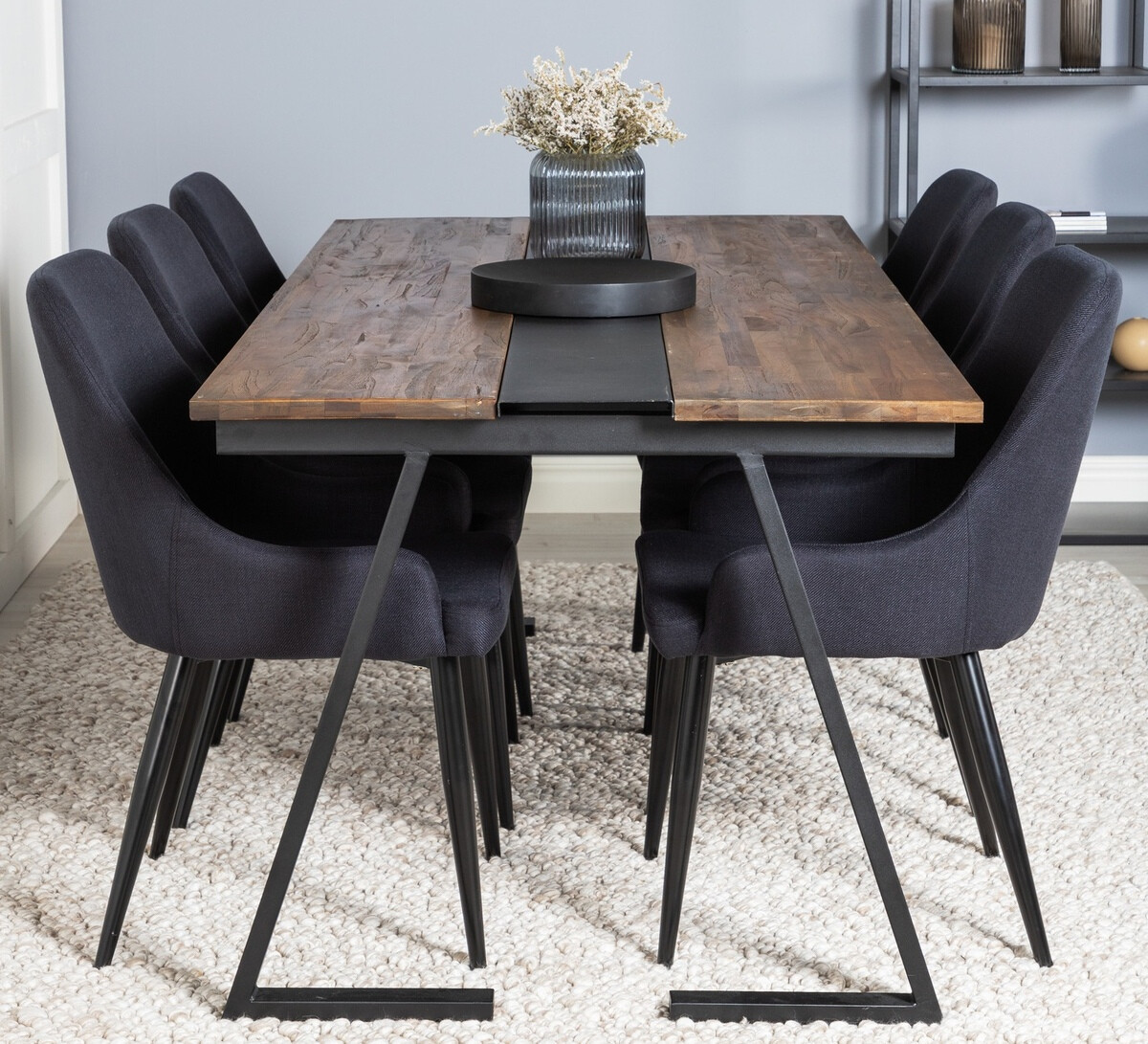 Étkezőgarnitúra Dallas 1948 (Fekete + Kék)