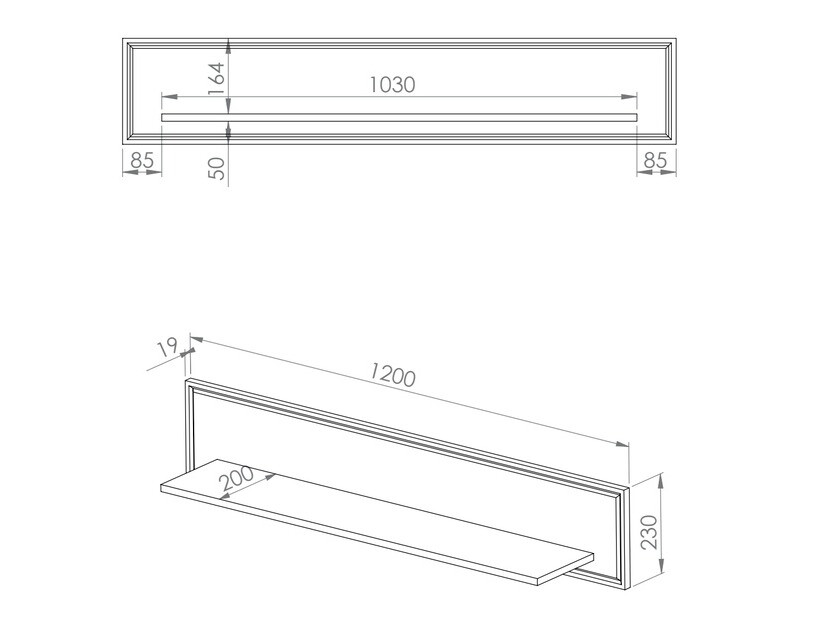Fali polc Elbrevi 108