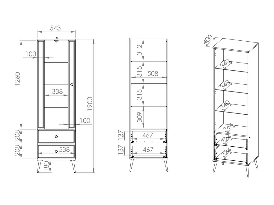 Könyvespolc Elbrevi 101