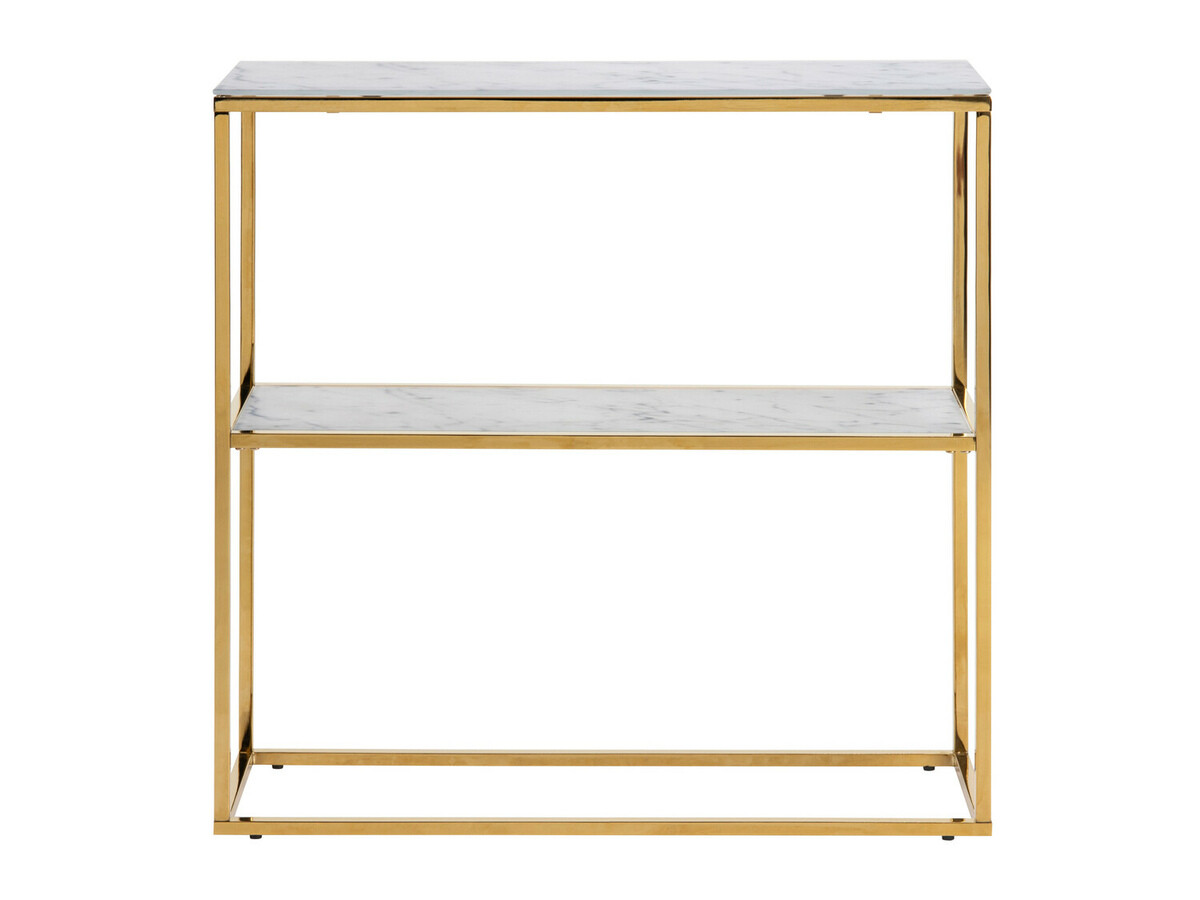 Konzolasztal Norsica Sevodeo 110 (Aranysárga + Fehér márvány)