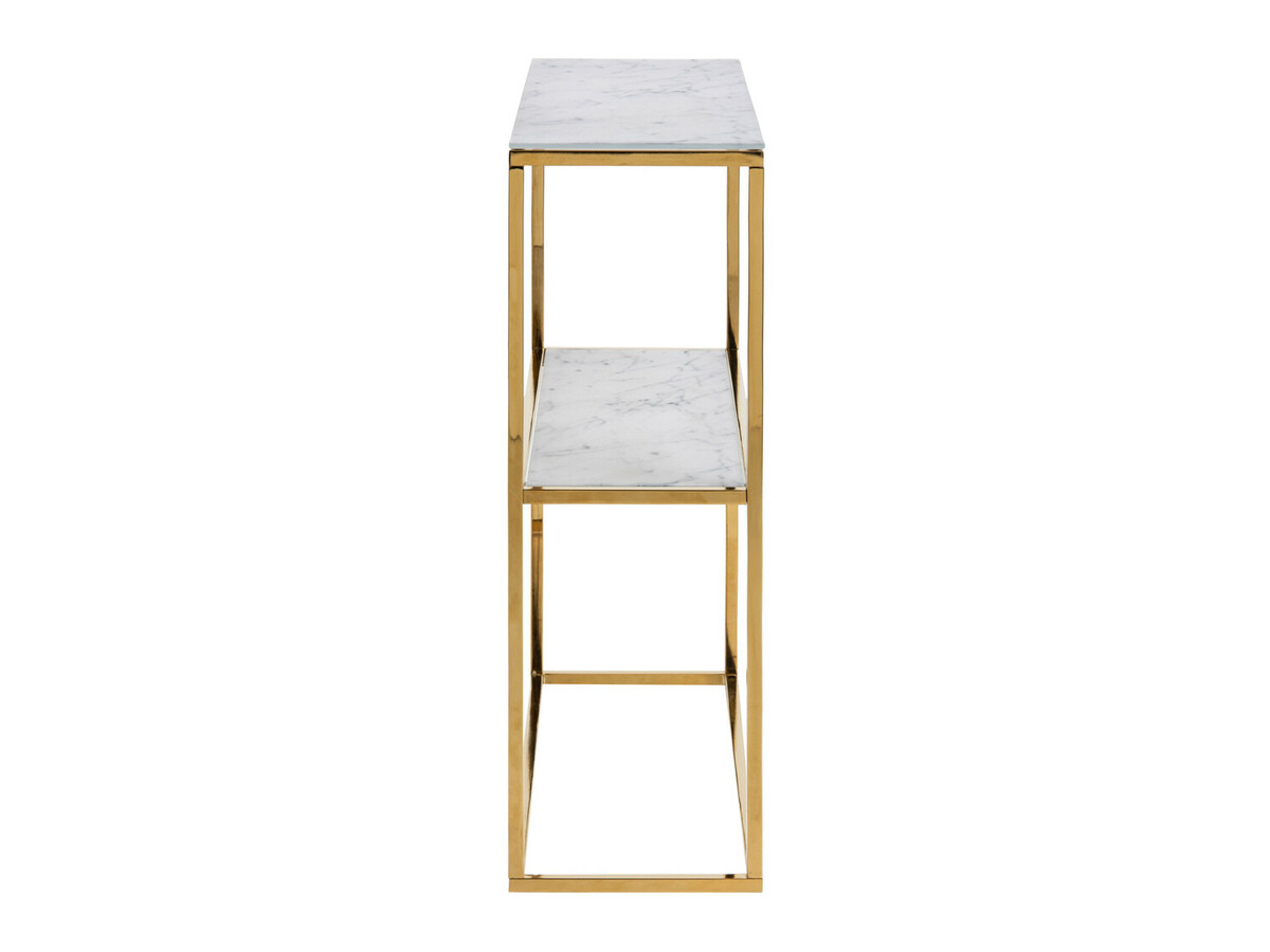 Konzolasztal Norsica Sevodeo 110 (Aranysárga + Fehér márvány)