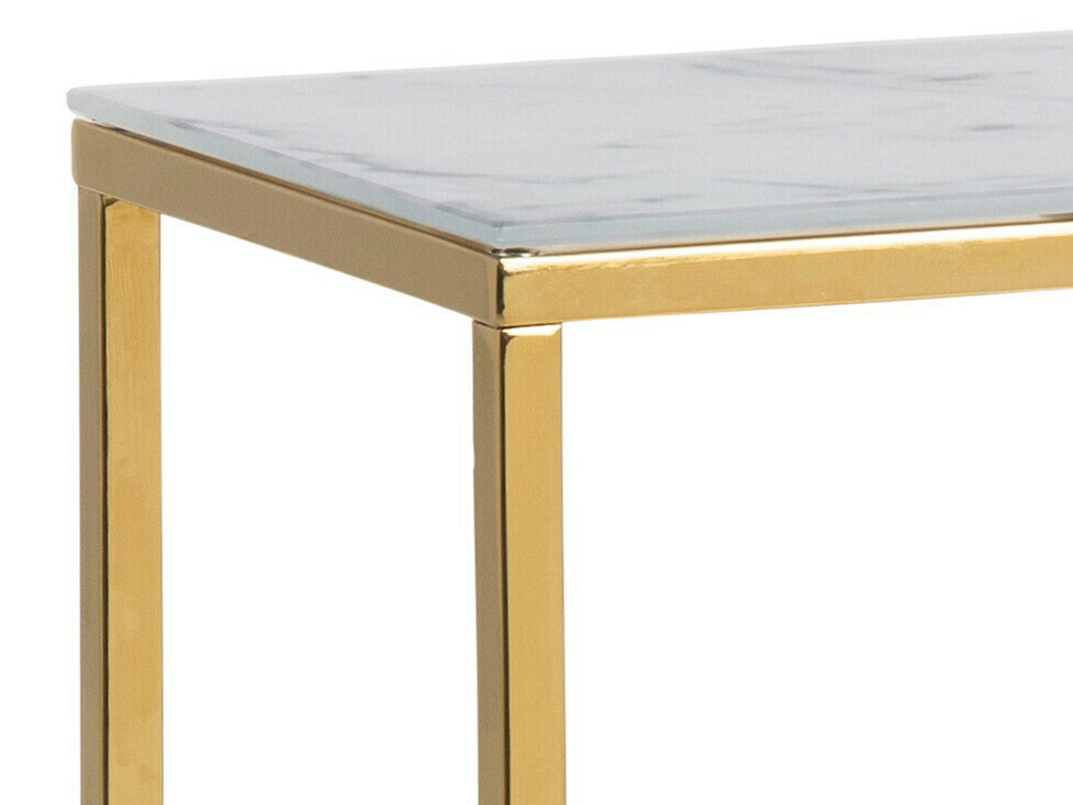 Konzolasztal Norsica Sevodeo 110 (Aranysárga + Fehér márvány)