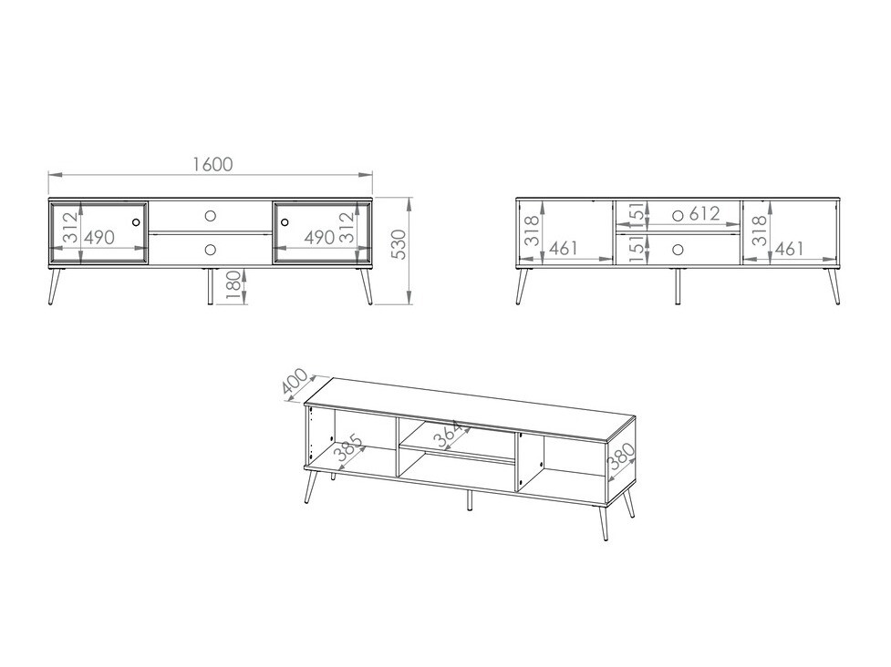TV-állvány Elbrevi 105