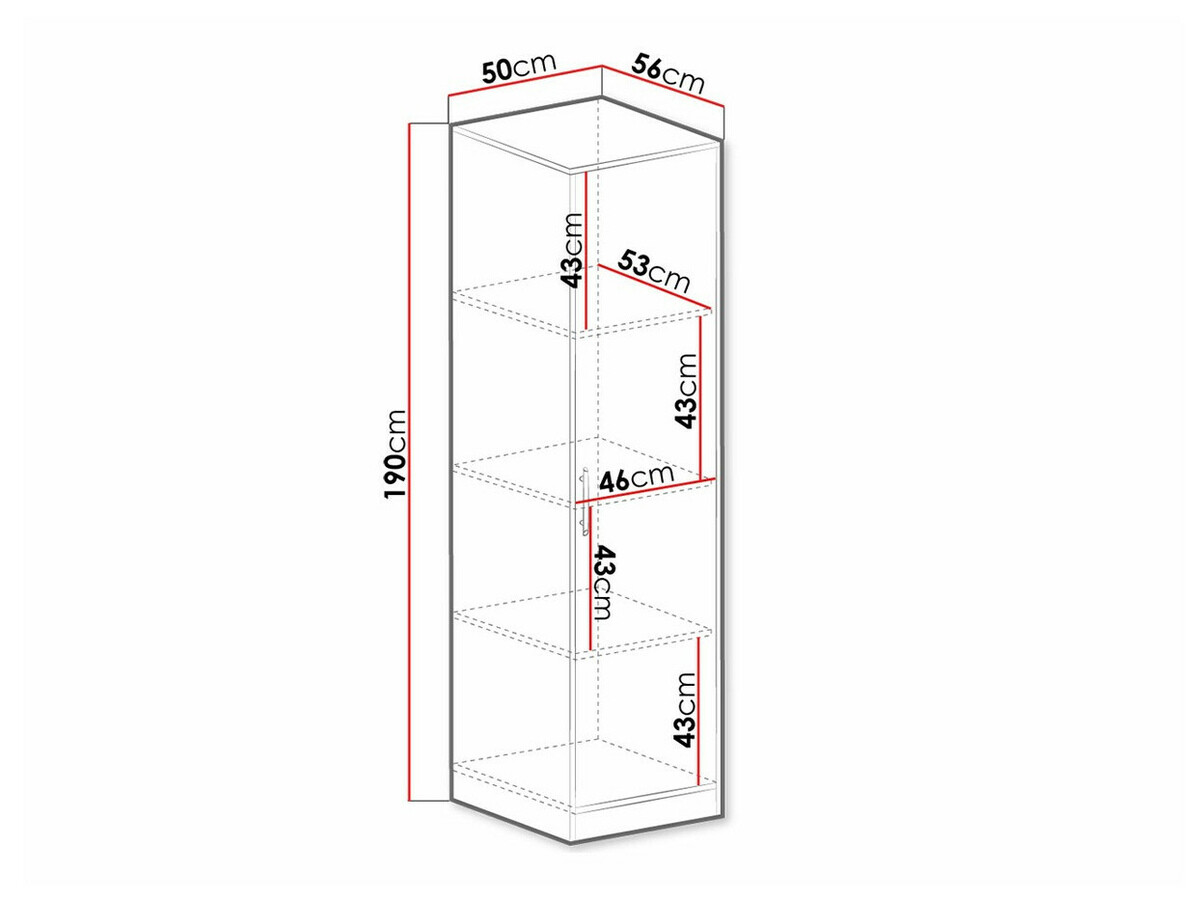 Könyvespolc Cavmero 107 (Antracit)
