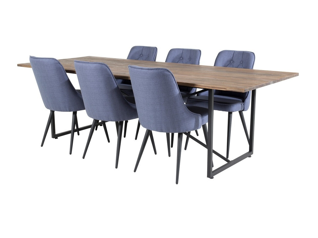 Étkezőgarnitúra Dallas 1865 (Fekete + Kék)