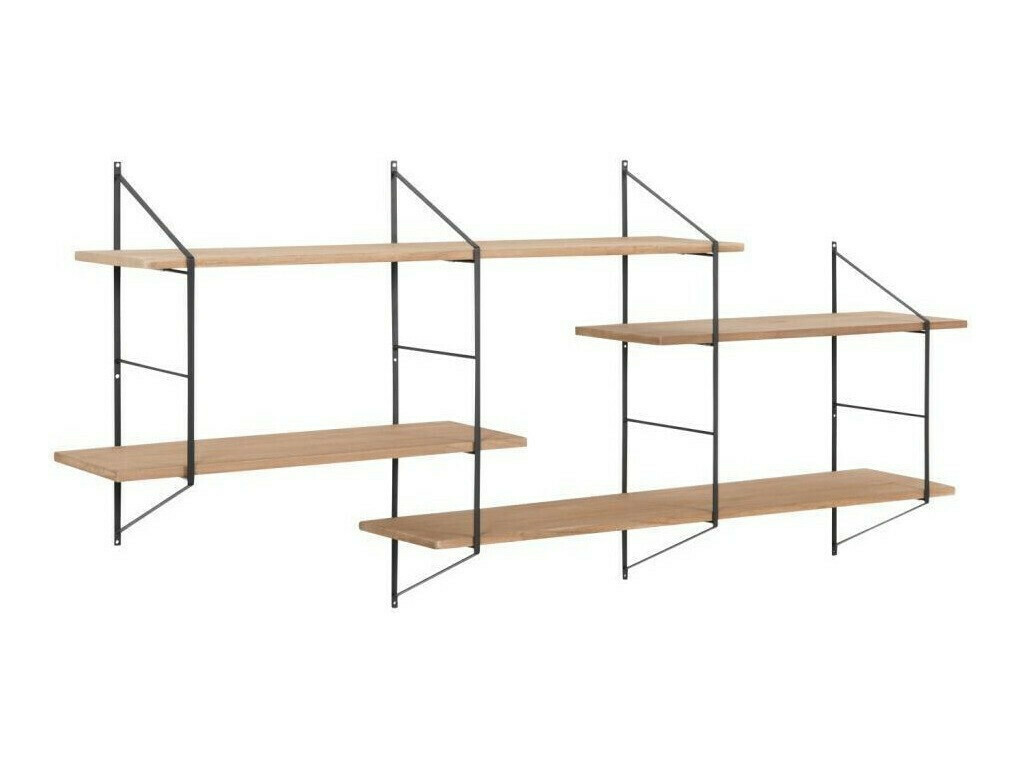 Fali polc Norsica 447 (Világosbarna + Fekete)