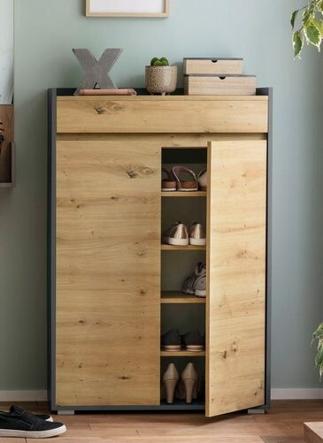 Cipőtároló Ruvciri 101 (Tölgy + Antracit)