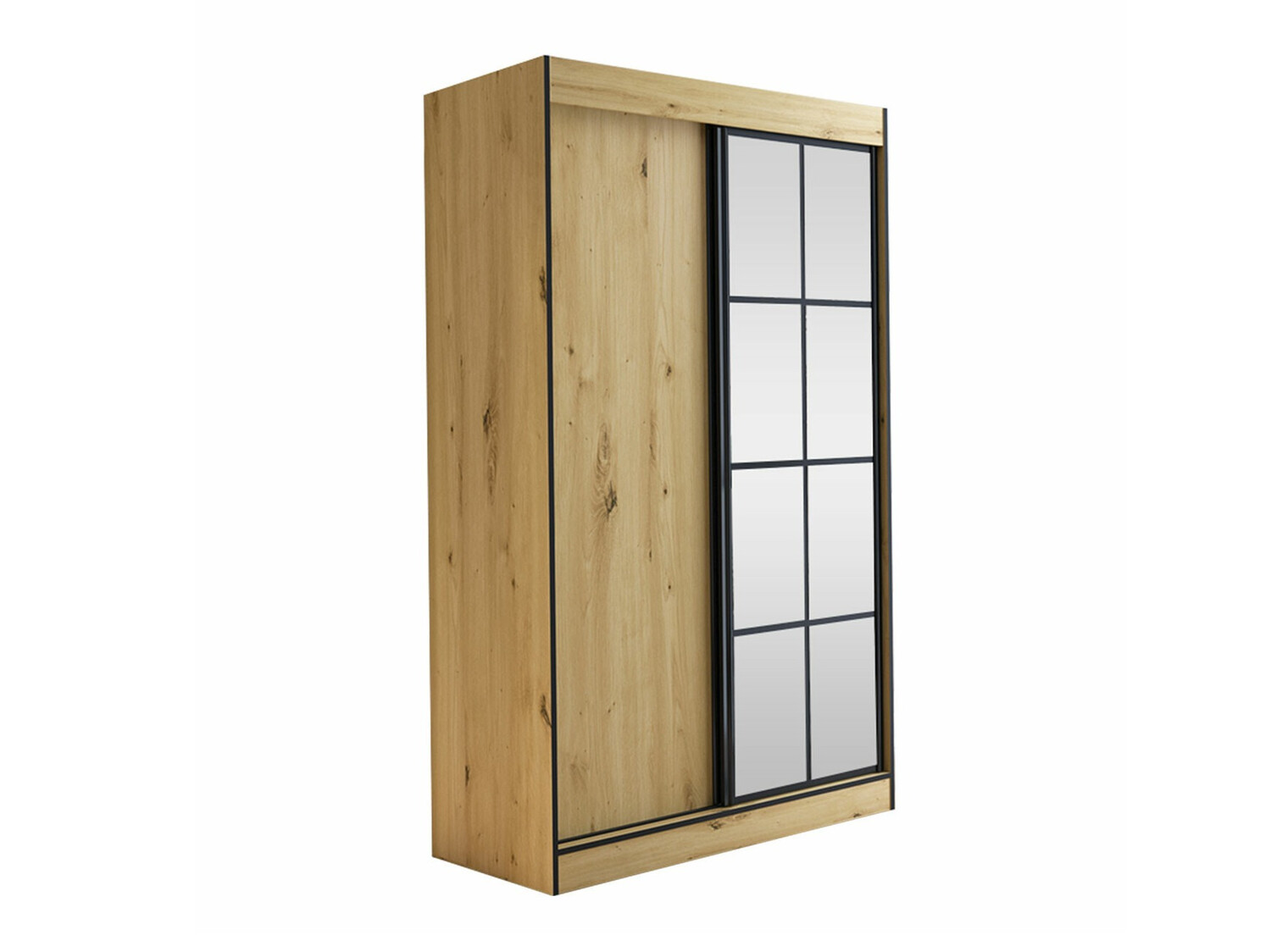 Gardróbszekrény Toledo 118 (Artisan tölgy + Fekete)