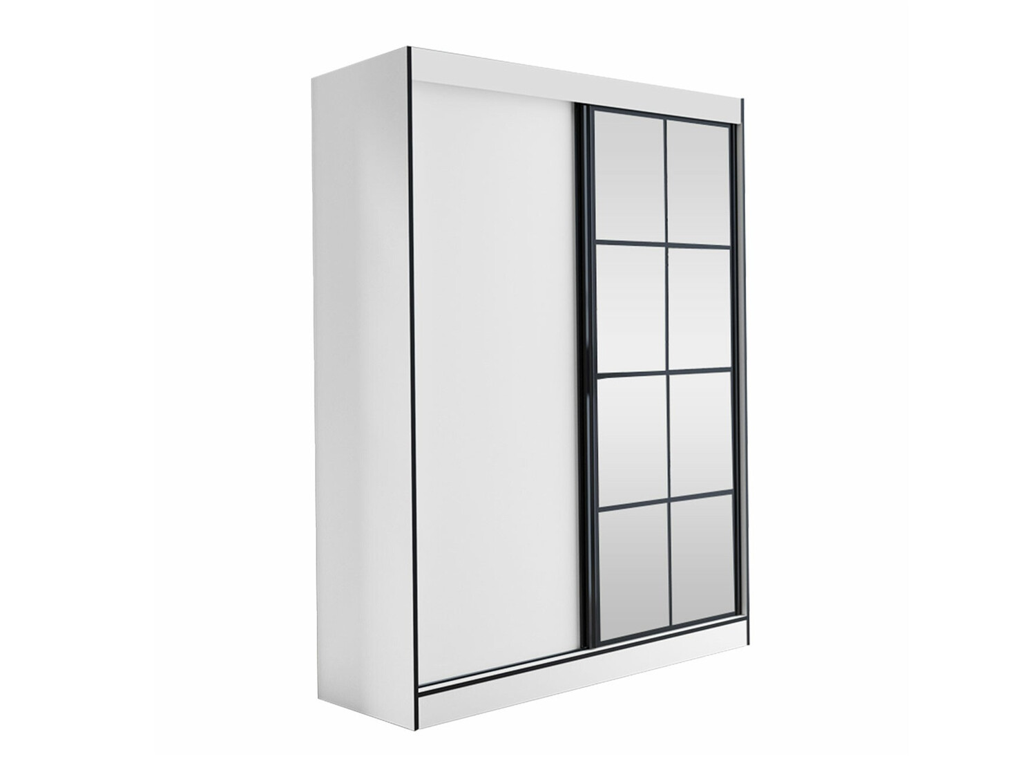 Gardróbszekrény Toledo 118 (Fehér + Fekete)