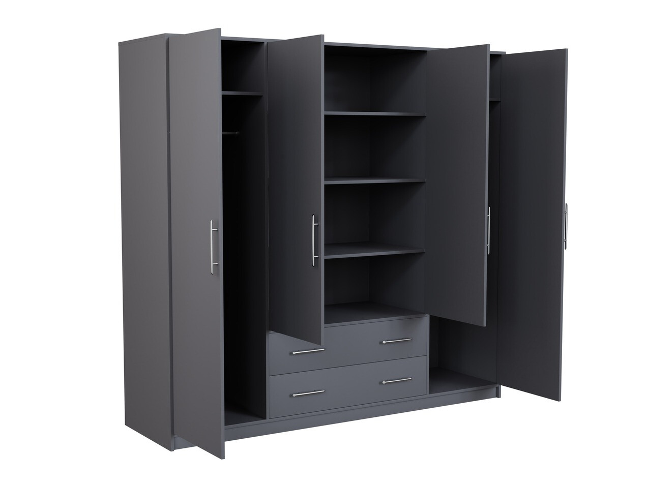 Gardróbszekrény Cavmero 100 (Antracit)