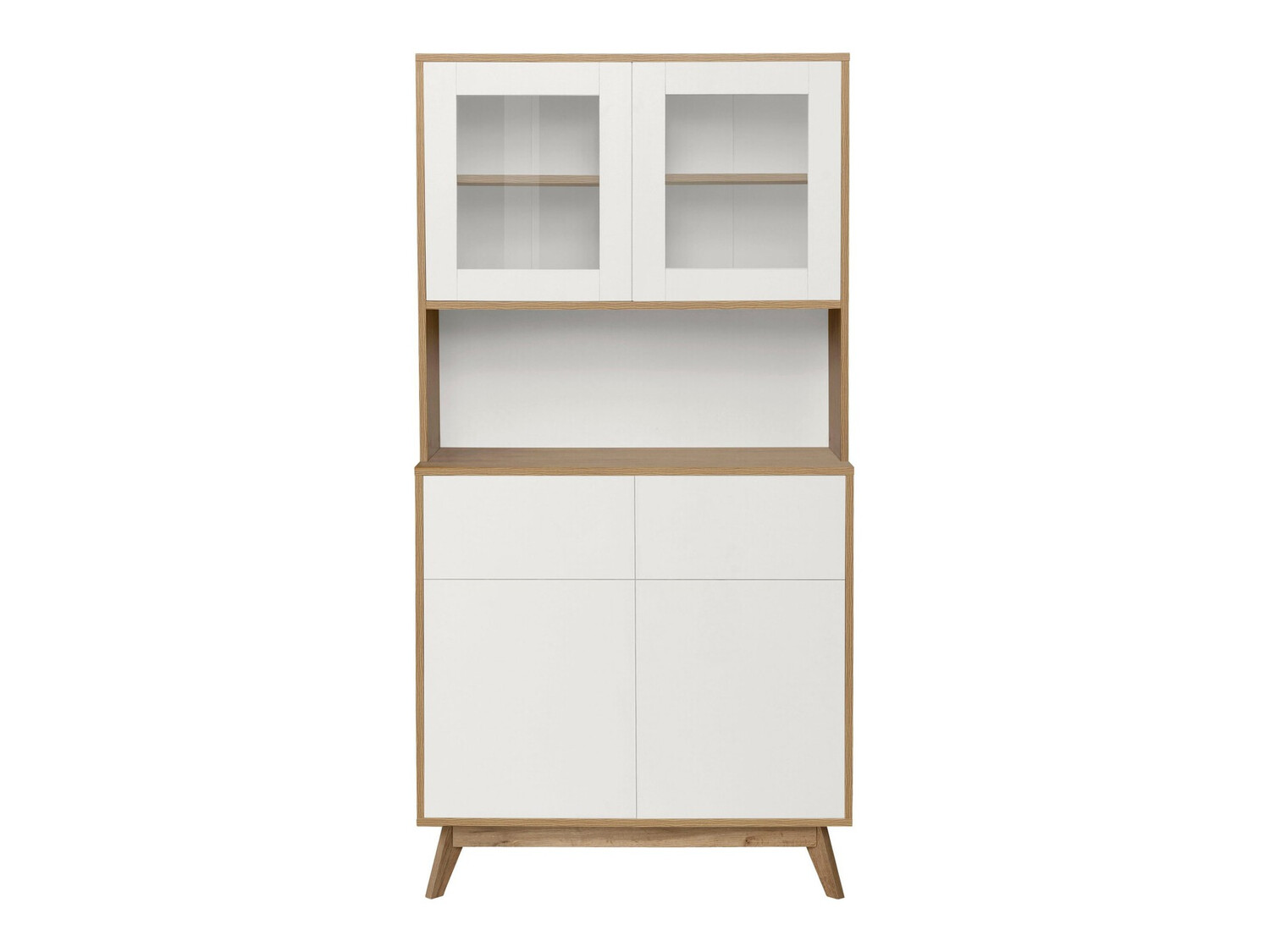 Könyvespolc Denton 890 (Fehér + Tölgy)