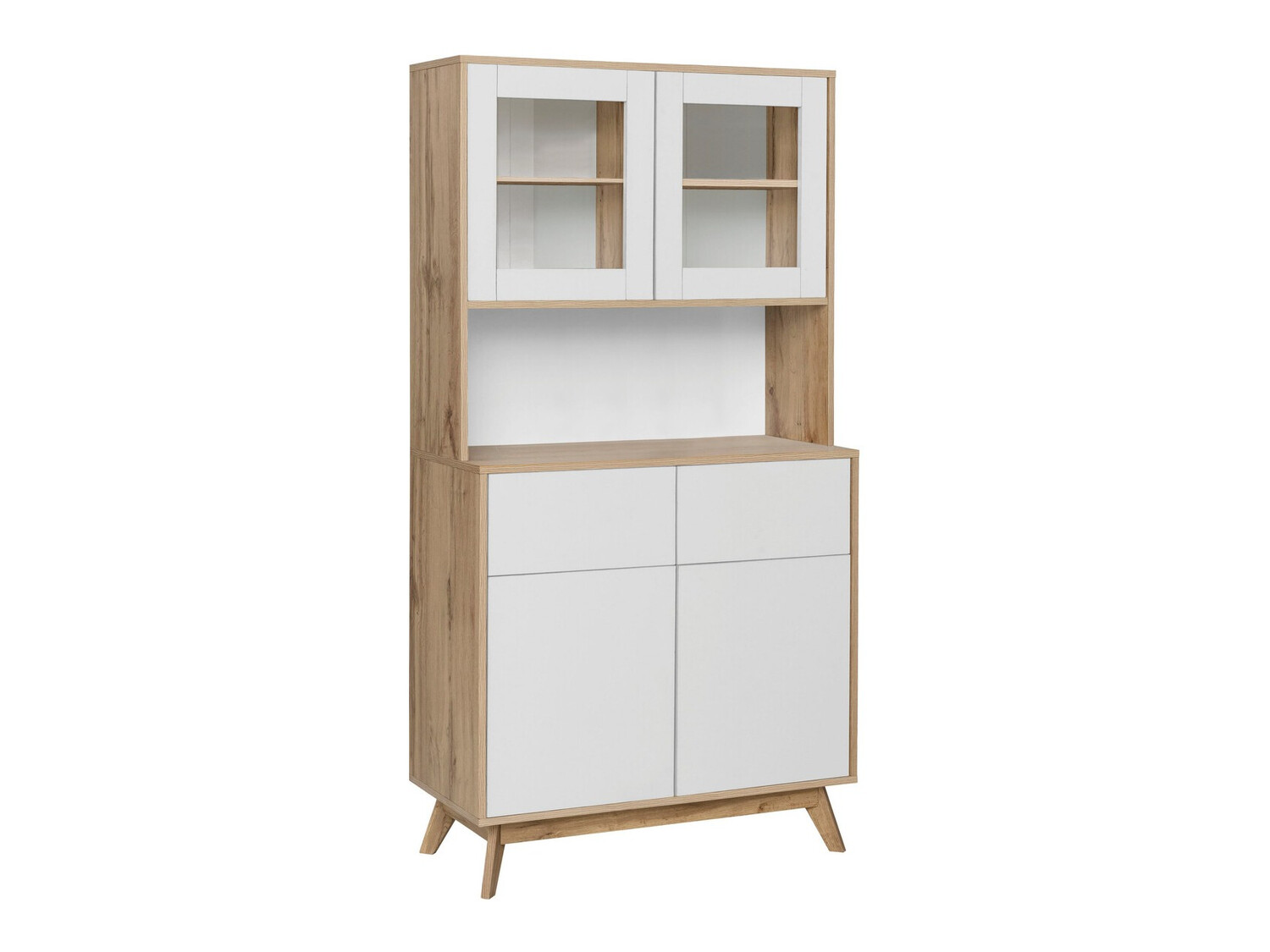 Könyvespolc Denton 890 (Fehér + Tölgy)