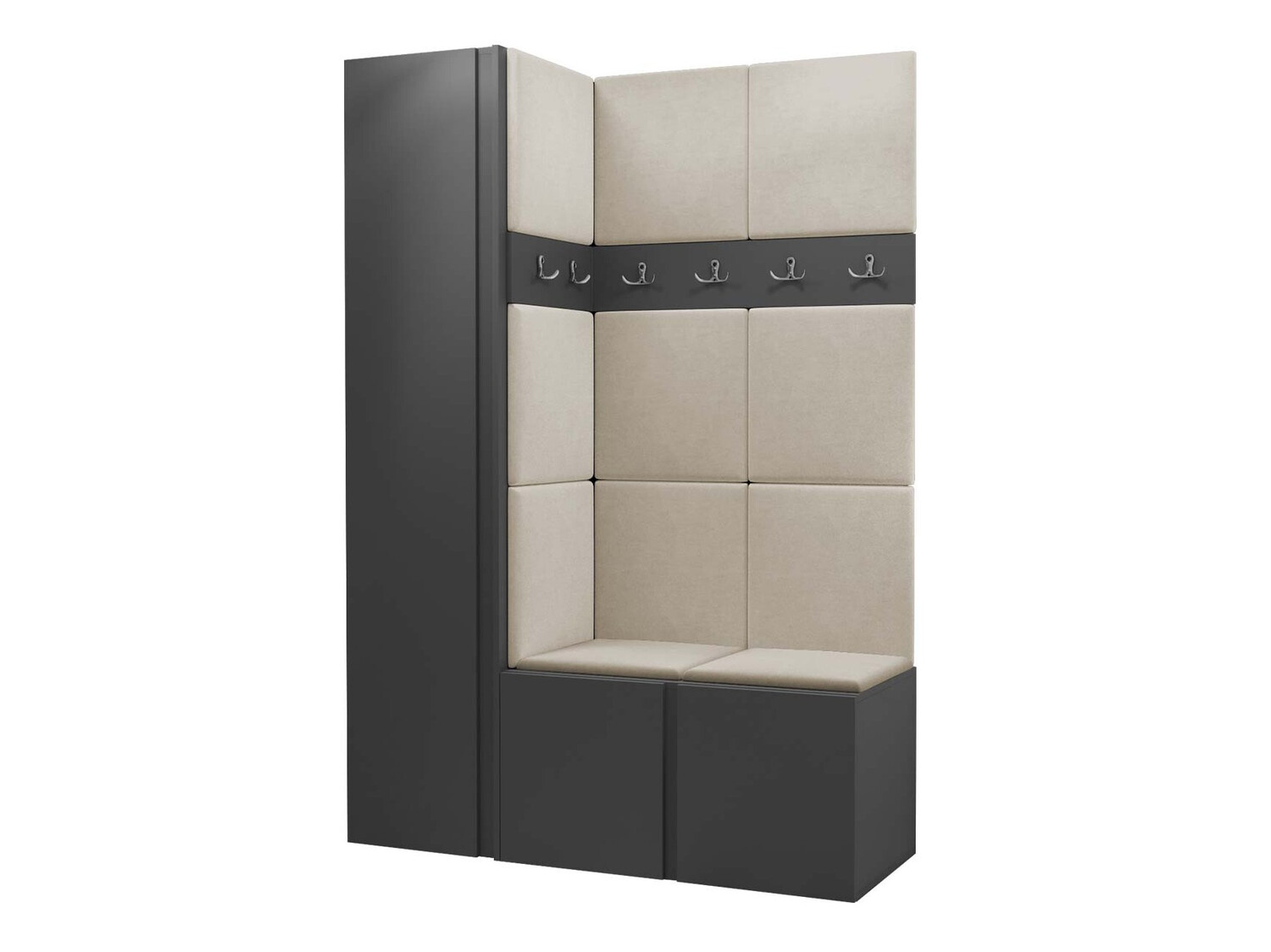 Előszoba garnitúra Pinis IX (Grafit)