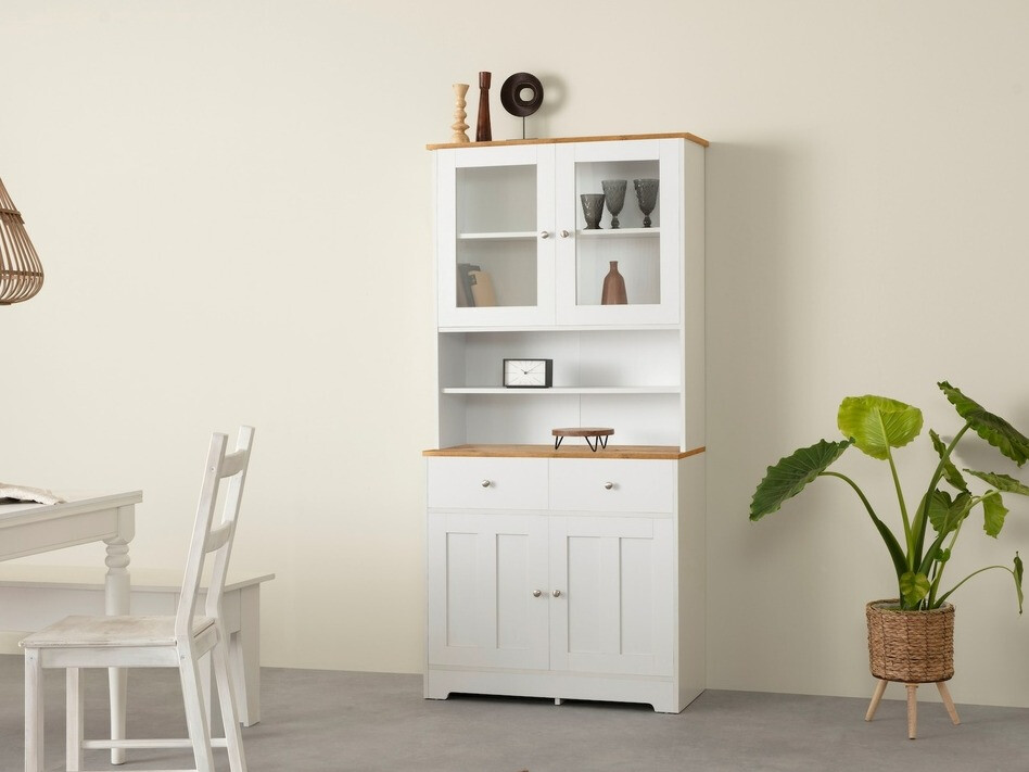 Könyvespolc Denton 892 (Fehér + Tölgy)