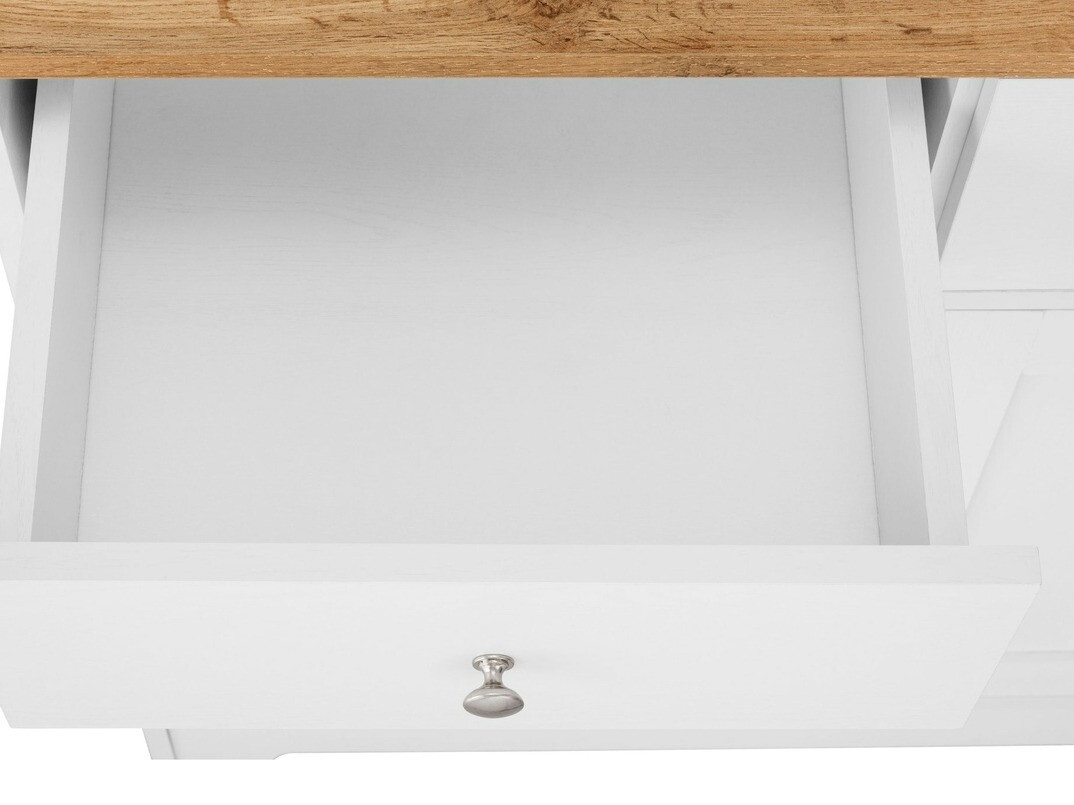 Könyvespolc Denton 892 (Fehér + Tölgy)