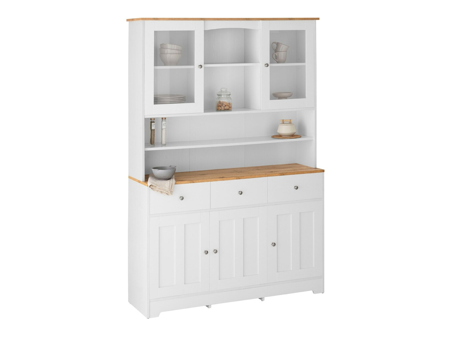 Könyvespolc Denton 893 (Fehér + Tölgy)