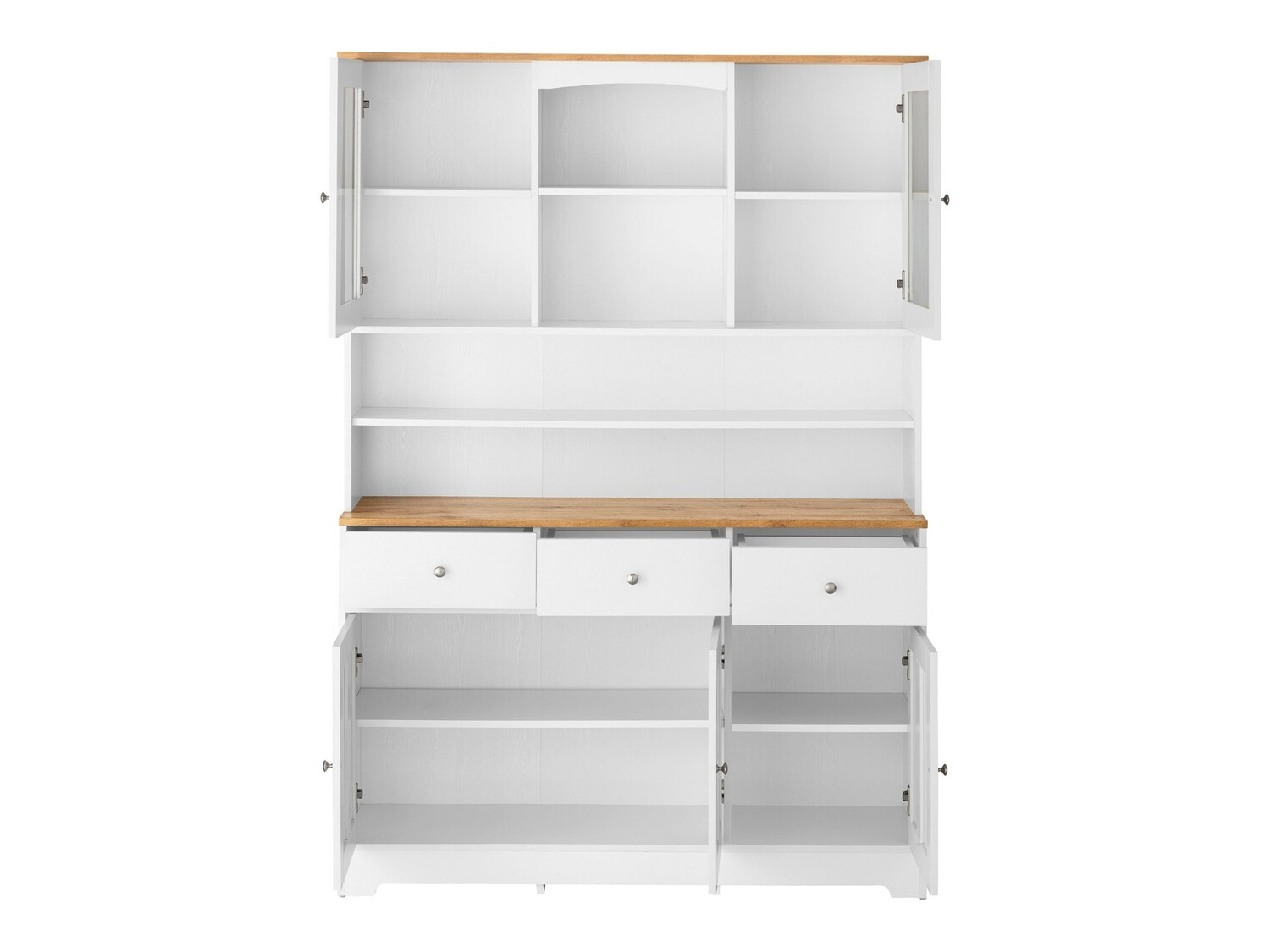 Könyvespolc Denton 893 (Fehér + Tölgy)