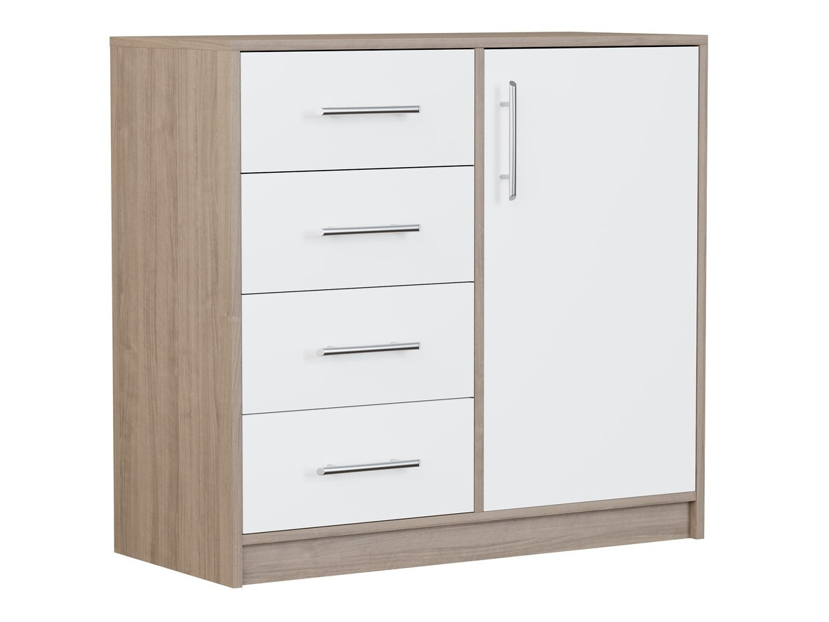 Komód Cavmero 108 (Sonoma tölgy + Fehér)