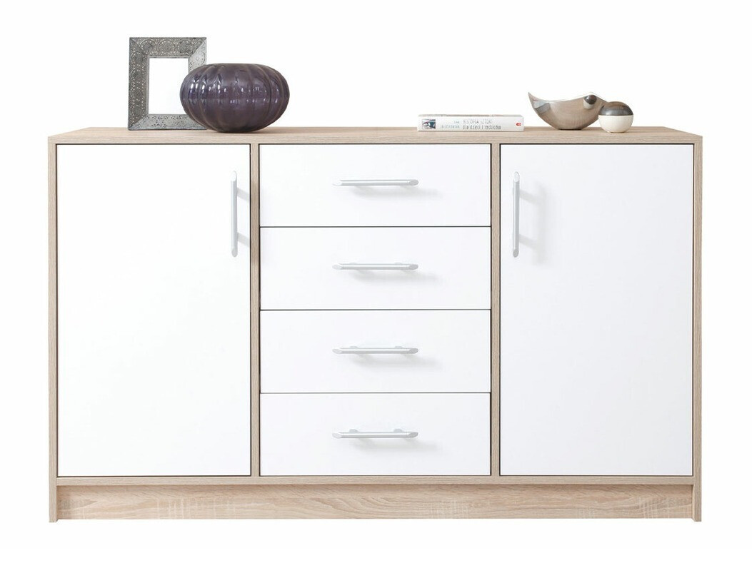 Komód Cavmero 109 (Sonoma tölgy + Fehér)