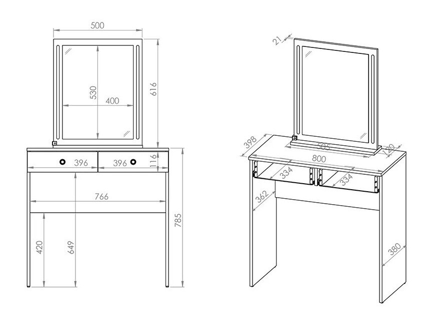 Fésülködő asztal Madison 162