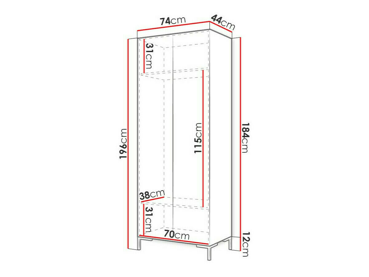 Gardróbszekrény Nomal I (Fekete + Aranysárga)