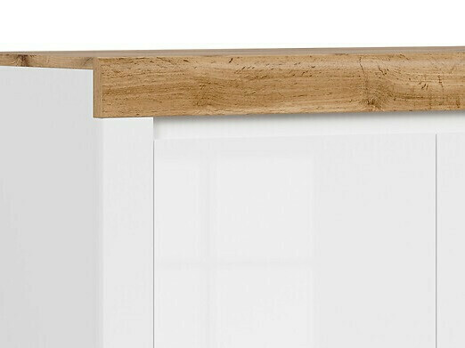 Szekrény Sonsoru 101 (Fehér + Fényes fehér + Wotan tölgy)