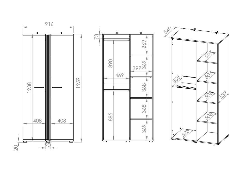 Gardróbszekrény Venleva 100