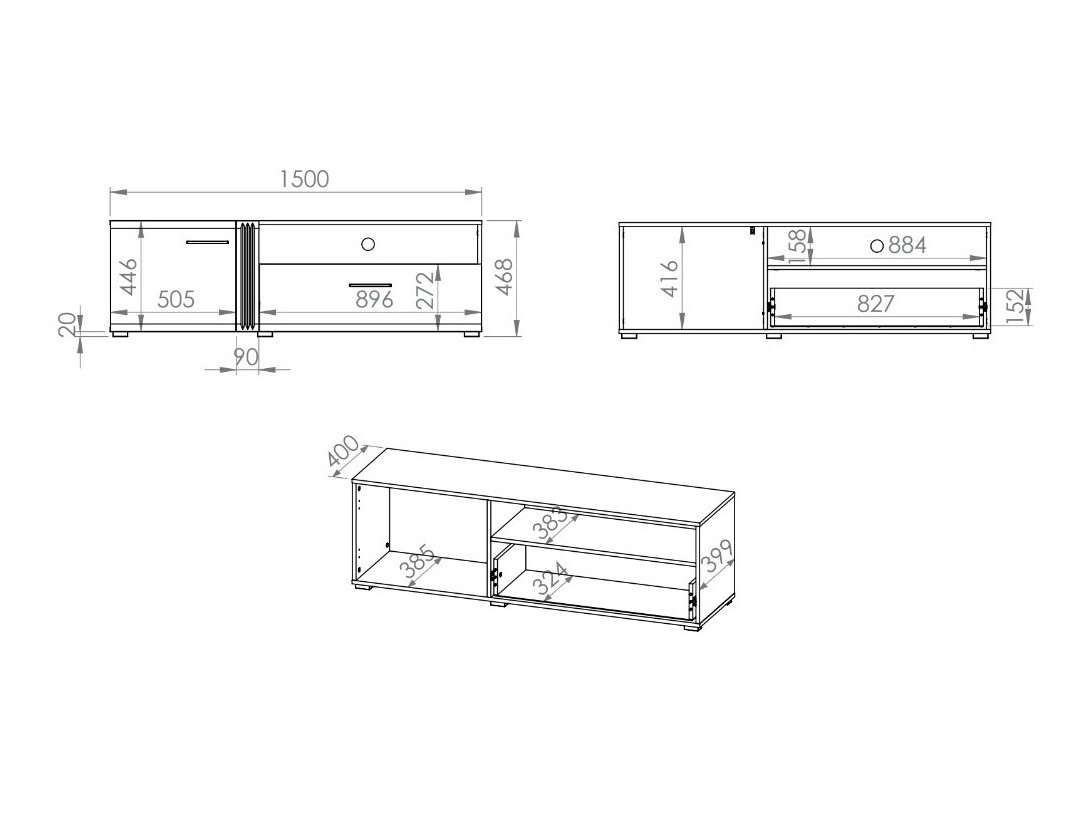 TV-állvány Venleva 105