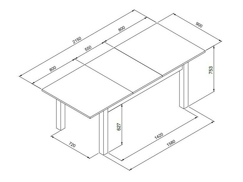 Asztal Findlay B106 (Artisan tölgy)