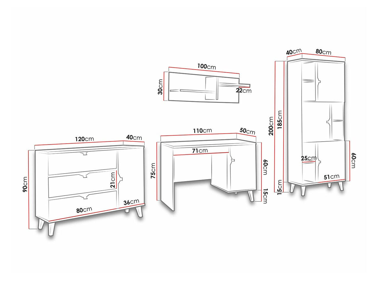 Gyerekszoba garnitúra Etrmoru 123