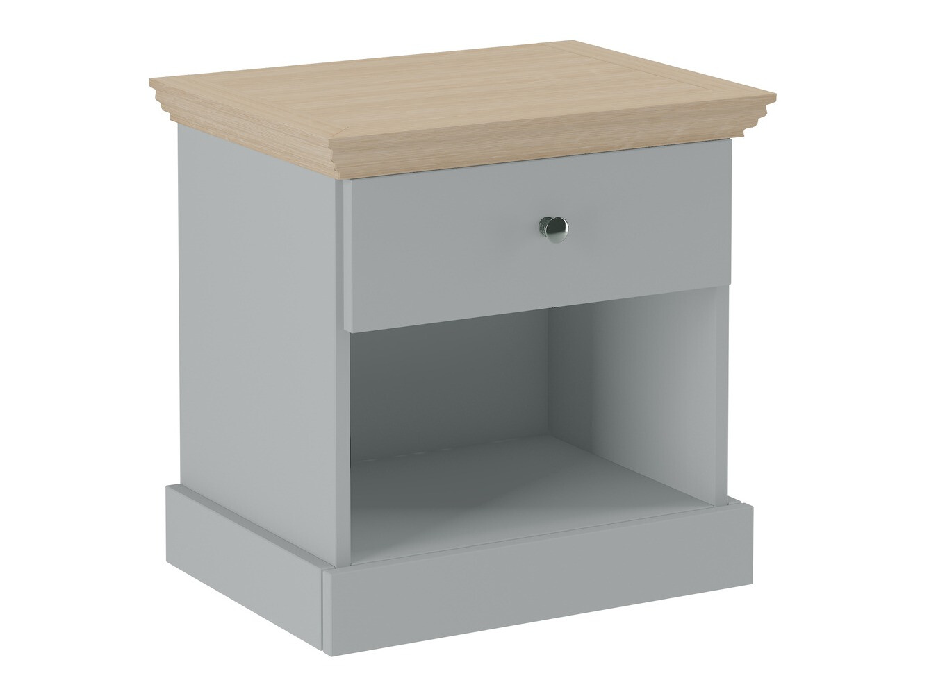 Éjjeliszekrény Lirveri 111 (Szürke + Világos tölgy)