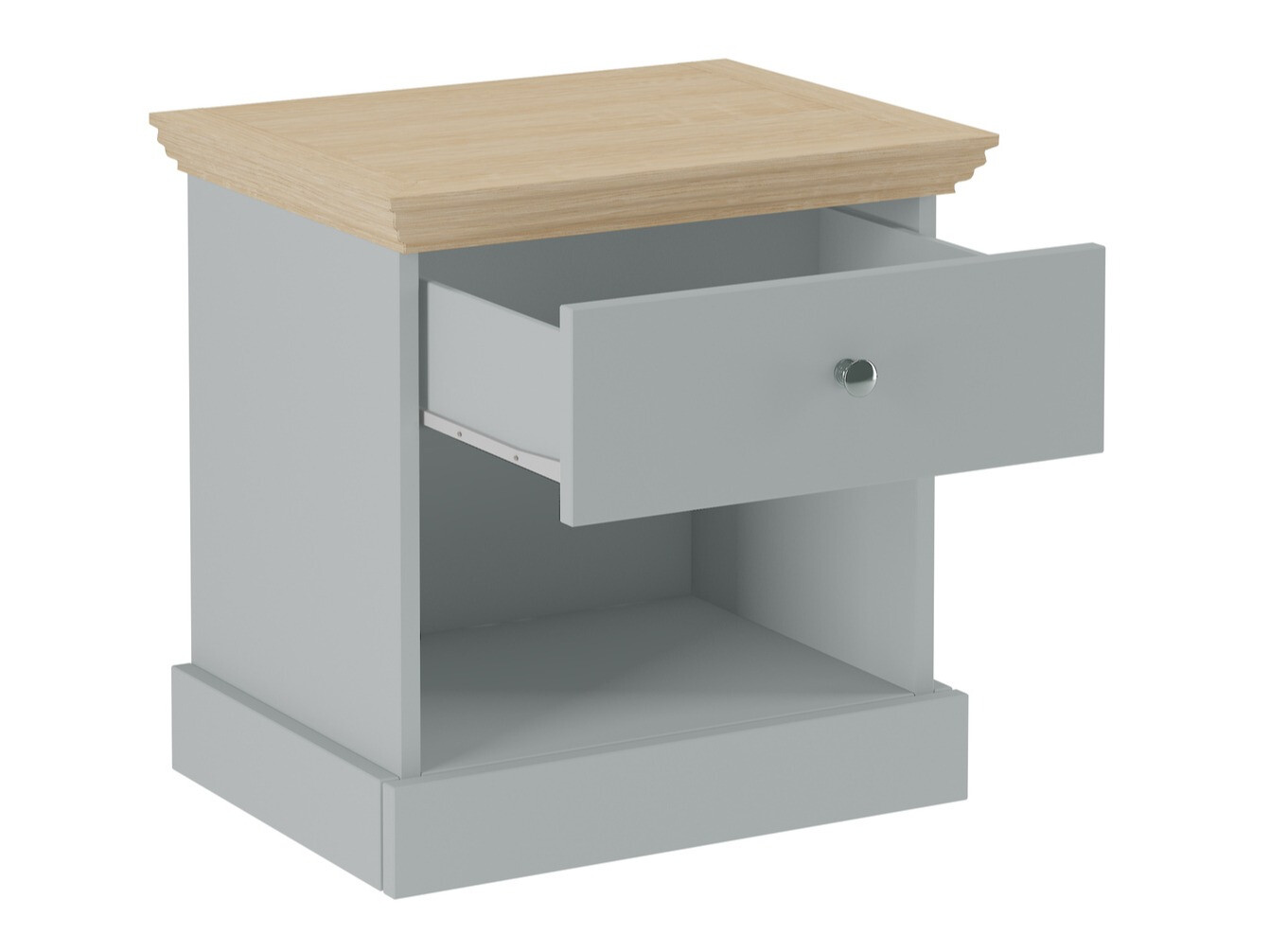 Éjjeliszekrény Lirveri 111 (Szürke + Világos tölgy)