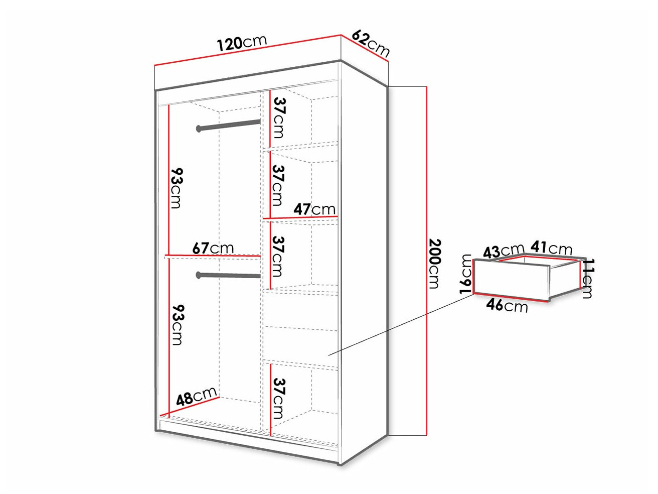 Gardróbszekrény Hartford 281 (Artisan tölgy)