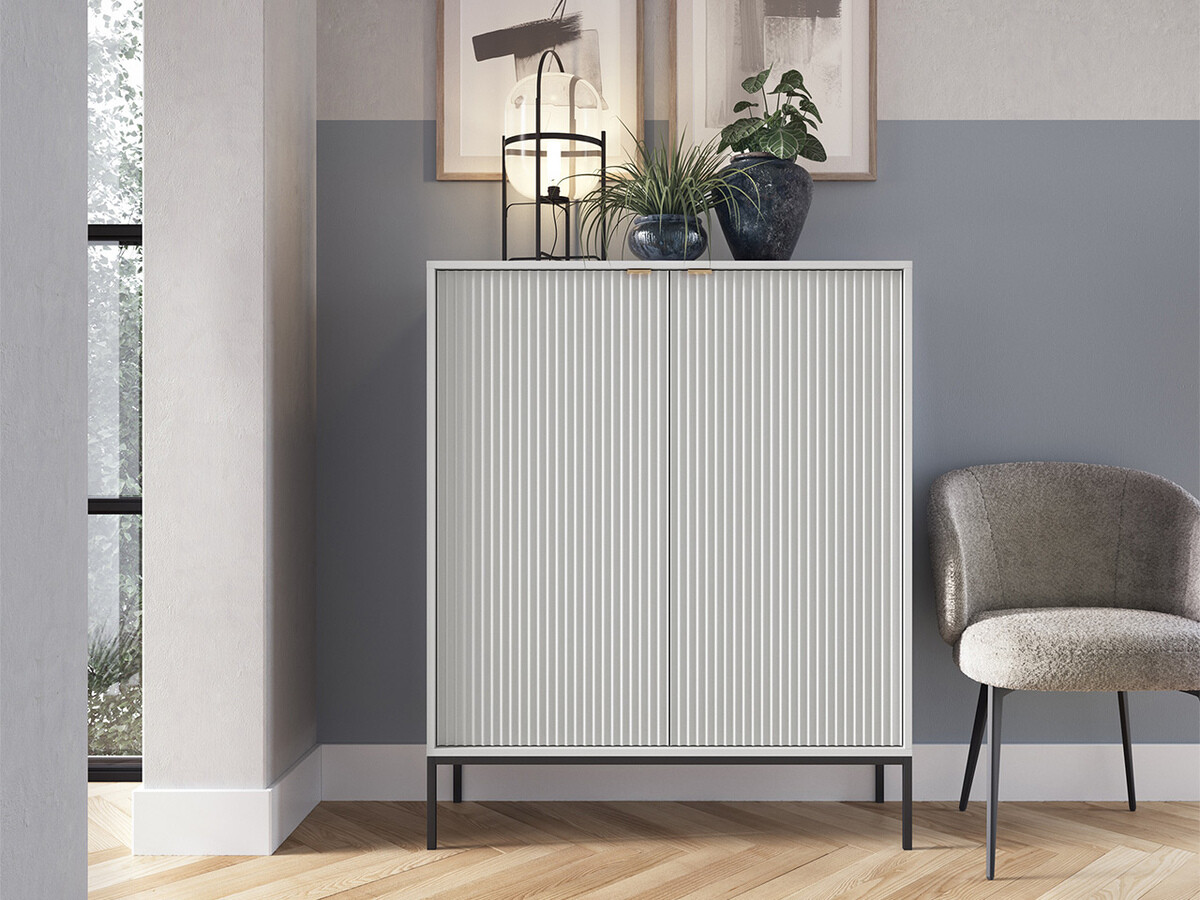 Szekrény Lima L101 (Szürke + Fekete)