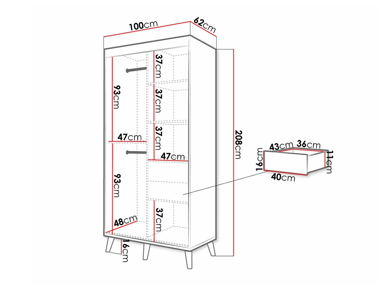 Gardróbszekrény Hartford 293