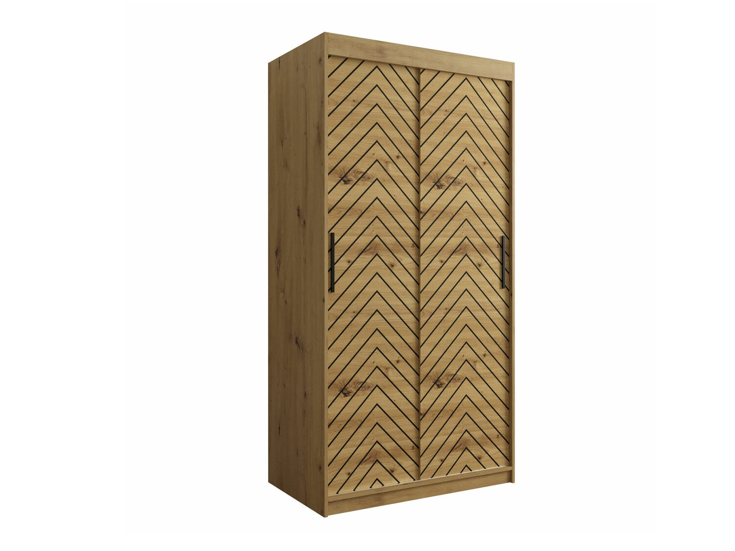 Gardróbszekrény Hartford 306 (Artisan tölgy + Fekete)