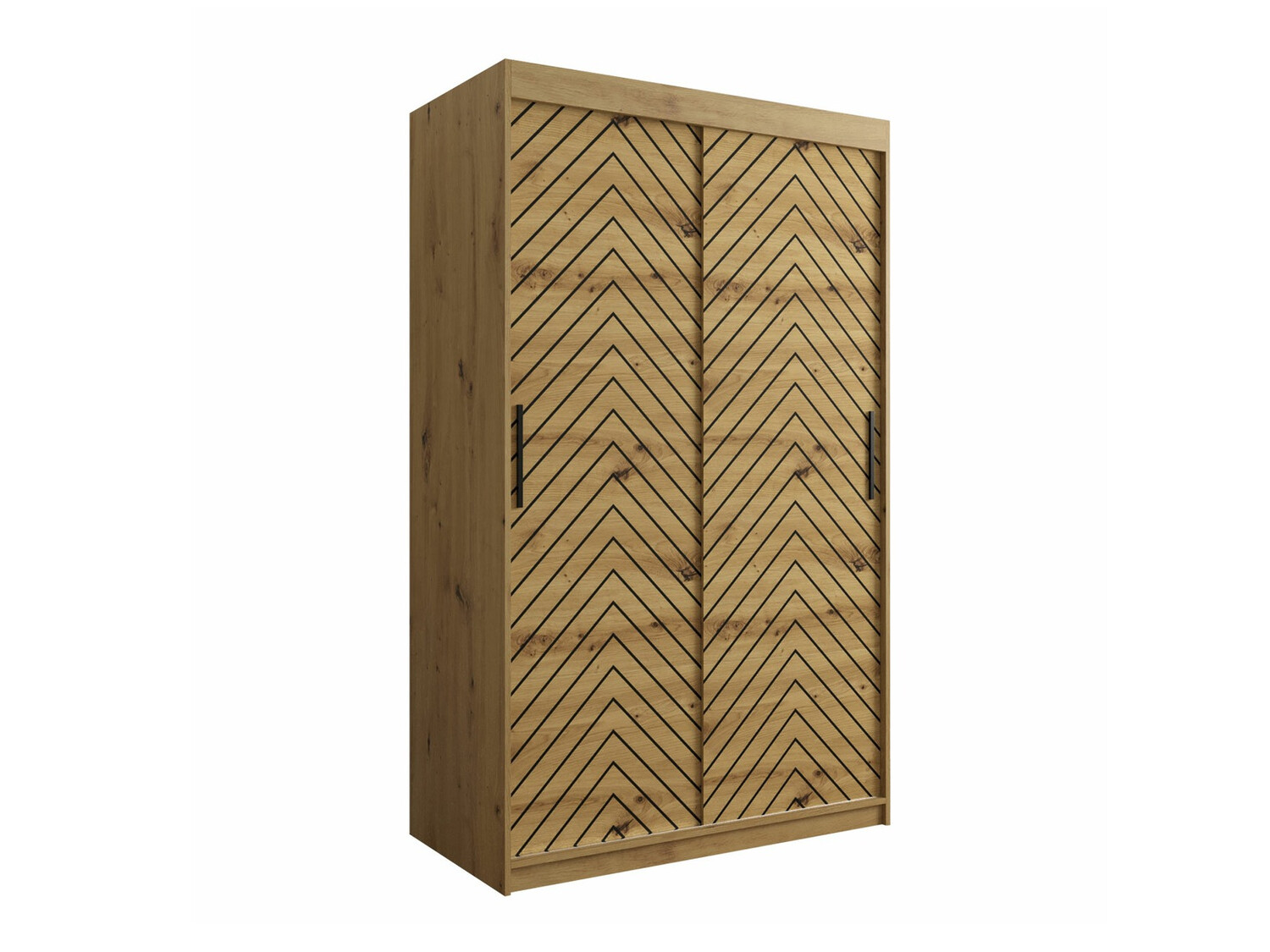 Gardróbszekrény Hartford 308 (Artisan tölgy + Fekete)