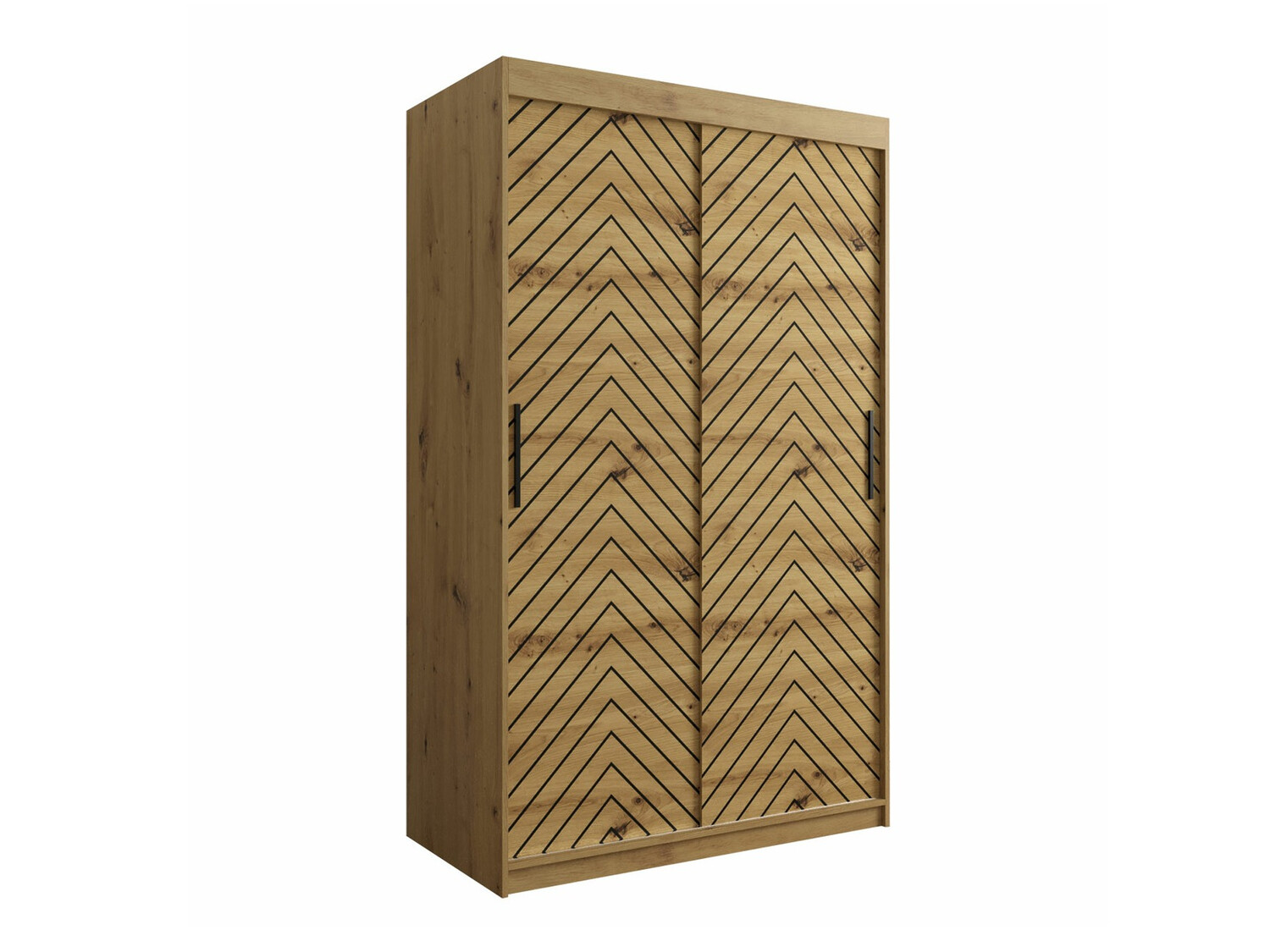 Gardróbszekrény Hartford 308 (Artisan tölgy + Fekete)