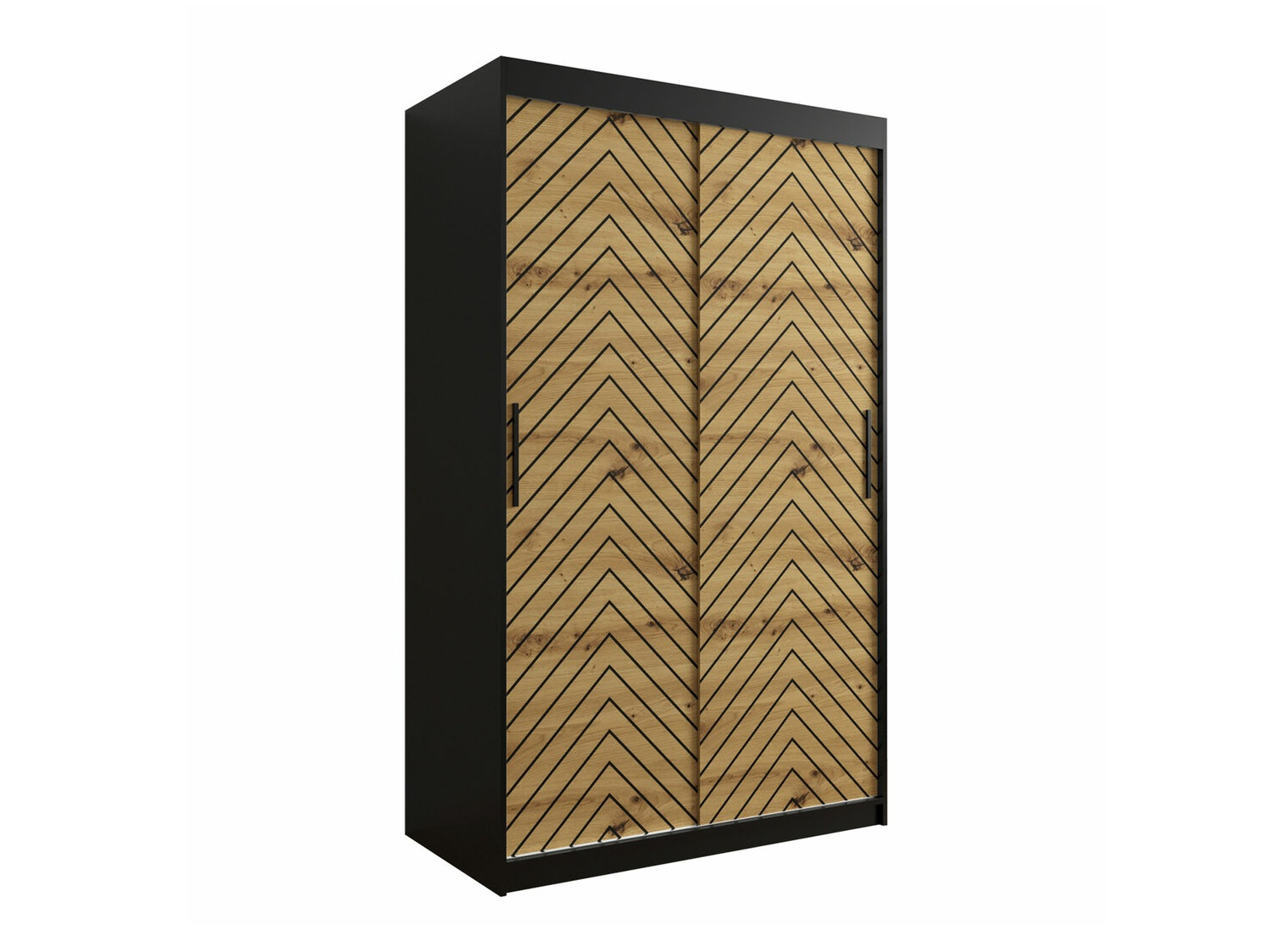 Gardróbszekrény Hartford 308 (Fekete + Artisan tölgy)